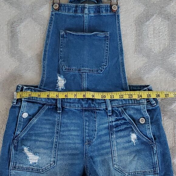 Hollister Boyfriend Short Jean Overalls - Picture 6 of 11